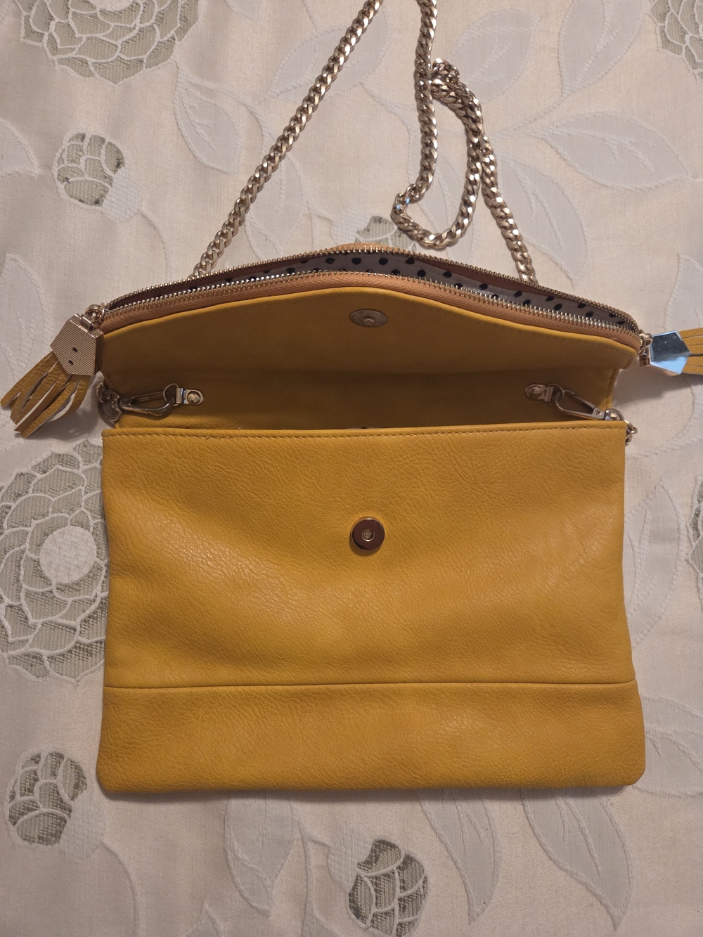 Urban Expressions Yellow Chain Strap Crossbody Bag - Women's Shoulder Purse - Picture 4 of 9